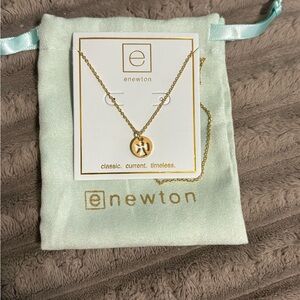 Newton Gold Necklace with Guardian Angel Pendant